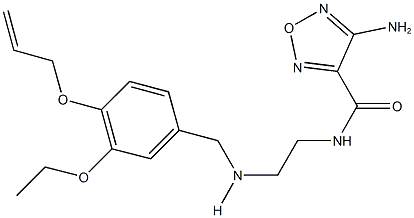 N-(2-{[4-(allyloxy)-3-ethoxybenzyl]amino}ethyl)-4-amino-1,2,5-oxadiazole-3-carboxamide Struktur