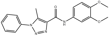 N-(3,4-dimethoxyphenyl)-5-methyl-1-phenyl-1H-1,2,3-triazole-4-carboxamide Struktur