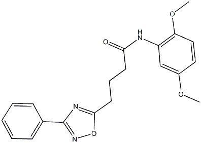 N-(2,5-dimethoxyphenyl)-4-(3-phenyl-1,2,4-oxadiazol-5-yl)butanamide Struktur