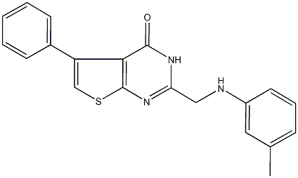 5-phenyl-2-(3-toluidinomethyl)thieno[2,3-d]pyrimidin-4(3H)-one Structure