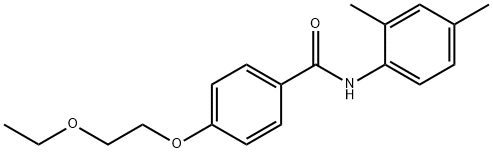 N-(2,4-dimethylphenyl)-4-(2-ethoxyethoxy)benzamide Struktur