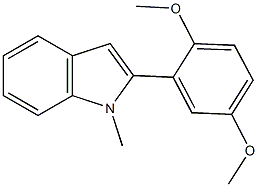 2-(2,5-二甲氧基苯基)-1-甲基吲哚, 905809-34-9, 结构式