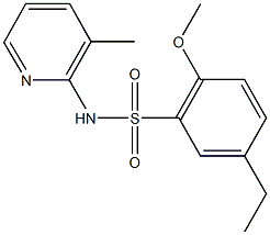5-ethyl-2-methoxy-N-(3-methyl-2-pyridinyl)benzenesulfonamide Struktur