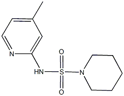 N-(4-methyl-2-pyridinyl)-1-piperidinesulfonamide Structure