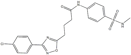 4-[3-(4-chlorophenyl)-1,2,4-oxadiazol-5-yl]-N-{4-[(methylamino)sulfonyl]phenyl}butanamide Structure