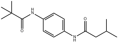 N-{4-[(2,2-dimethylpropanoyl)amino]phenyl}-3-methylbutanamide Struktur