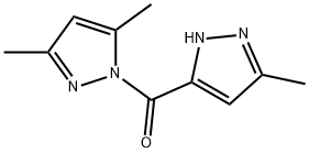 3,5-dimethyl-1-[(3-methyl-1H-pyrazol-5-yl)carbonyl]-1H-pyrazole Structure