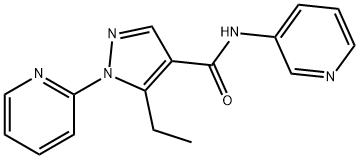 5-ethyl-1-(2-pyridinyl)-N-(3-pyridinyl)-1H-pyrazole-4-carboxamide Structure