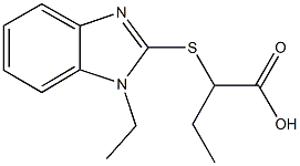 2-[(1-ethyl-1H-benzimidazol-2-yl)sulfanyl]butanoic acid Struktur