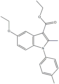 ethyl 5-ethoxy-2-methyl-1-(4-methylphenyl)-1H-indole-3-carboxylate Structure