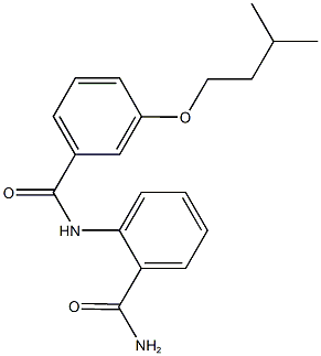 2-{[3-(isopentyloxy)benzoyl]amino}benzamide Struktur