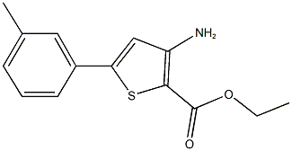 ethyl 3-amino-5-(3-methylphenyl)-2-thiophenecarboxylate Struktur