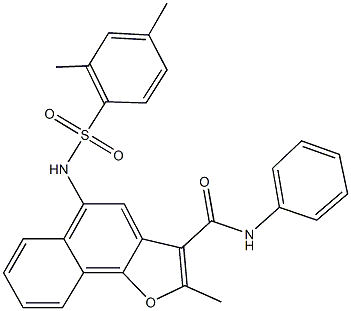 5-{[(2,4-dimethylphenyl)sulfonyl]amino}-2-methyl-N-phenylnaphtho[1,2-b]furan-3-carboxamide Struktur