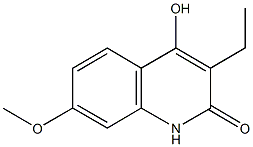 3-ethyl-4-hydroxy-7-methoxy-2(1H)-quinolinone Struktur