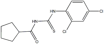 N-(cyclopentylcarbonyl)-N'-(2,4-dichlorophenyl)thiourea Struktur