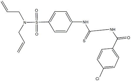 N,N-diallyl-4-({[(4-chlorobenzoyl)amino]carbothioyl}amino)benzenesulfonamide Struktur