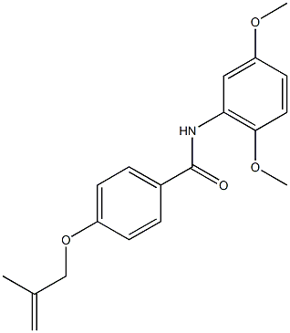N-(2,5-dimethoxyphenyl)-4-[(2-methyl-2-propenyl)oxy]benzamide Struktur