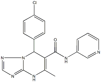 7-(4-chlorophenyl)-5-methyl-N-(3-pyridinyl)-4,7-dihydro[1,2,4]triazolo[1,5-a]pyrimidine-6-carboxamide Struktur