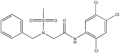 2-[benzyl(methylsulfonyl)amino]-N-(2,4,5-trichlorophenyl)acetamide Structure