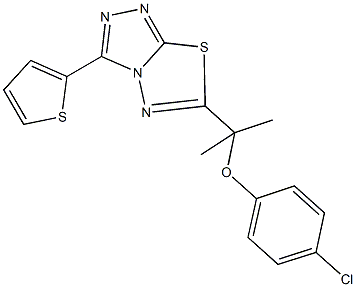 4-chlorophenyl 1-methyl-1-[3-(2-thienyl)[1,2,4]triazolo[3,4-b][1,3,4]thiadiazol-6-yl]ethyl ether