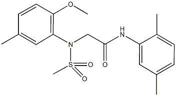 N-(2,5-dimethylphenyl)-2-[2-methoxy-5-methyl(methylsulfonyl)anilino]acetamide Structure