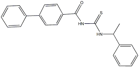 N-([1,1'-biphenyl]-4-ylcarbonyl)-N'-(1-phenylethyl)thiourea Struktur