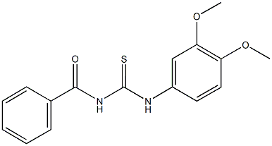 N-benzoyl-N'-(3,4-dimethoxyphenyl)thiourea Structure