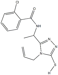 N-[1-(4-allyl-5-sulfanyl-4H-1,2,4-triazol-3-yl)ethyl]-2-chlorobenzamide Struktur