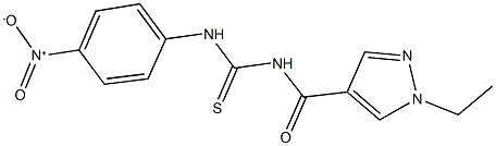 N-[(1-ethyl-1H-pyrazol-4-yl)carbonyl]-N'-{4-nitrophenyl}thiourea Struktur