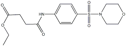 ethyl 4-[4-(4-morpholinylsulfonyl)anilino]-4-oxobutanoate Structure