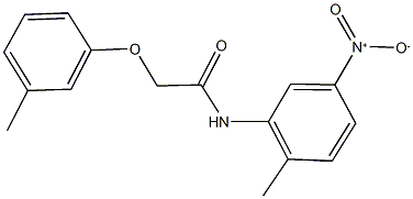 N-{5-nitro-2-methylphenyl}-2-(3-methylphenoxy)acetamide Struktur