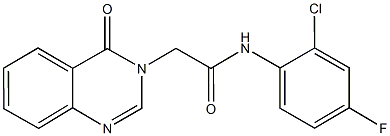 N-(2-chloro-4-fluorophenyl)-2-(4-oxo-3(4H)-quinazolinyl)acetamide Structure