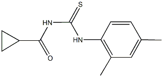 N-(cyclopropylcarbonyl)-N'-(2,4-dimethylphenyl)thiourea Struktur