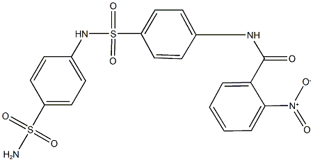 N-(4-{[4-(aminosulfonyl)anilino]sulfonyl}phenyl)-2-nitrobenzamide Struktur