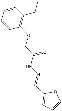 2-(2-ethylphenoxy)-N'-(2-furylmethylene)acetohydrazide Struktur