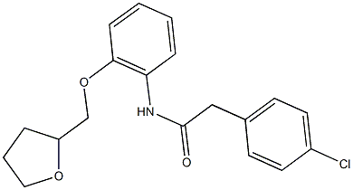 2-(4-chlorophenyl)-N-[2-(tetrahydro-2-furanylmethoxy)phenyl]acetamide