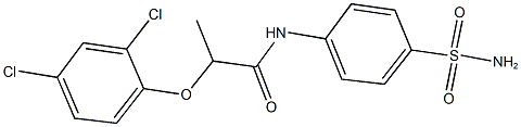 N-[4-(aminosulfonyl)phenyl]-2-(2,4-dichlorophenoxy)propanamide Struktur