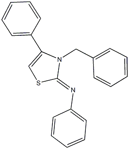 N-(3-benzyl-4-phenyl-1,3-thiazol-2(3H)-ylidene)-N-phenylamine Struktur