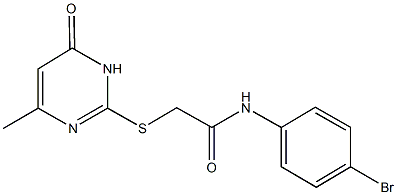 N-(4-bromophenyl)-2-[(4-methyl-6-oxo-1,6-dihydro-2-pyrimidinyl)sulfanyl]acetamide Structure