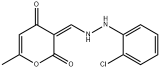 (3Z)-3-{[2-(2-chlorophenyl)hydrazin-1-yl]methylidene}-6-methyl-3,4-dihydro-2H-pyran-2,4-dione|