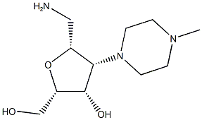 (2S,3S,4R,5R)-5-(aminomethyl)-2-(hydroxymethyl)-4-(4-methylpiperazin-1-yl)tetrahydrofuran-3-ol|
