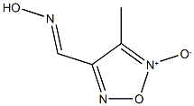 1,2,5-Oxadiazole-3-carboxaldehyde, 4-methyl-, oxime, 5-oxide, [C(E)]- (9CI) Struktur
