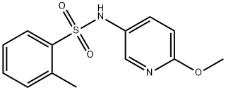 N-(6-methoxypyridin-3-yl)-2-methylbenzene-1-sulfonamide Struktur