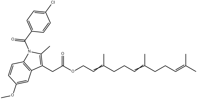 吲哚美辛法呢酯, 85801-02-1, 结构式