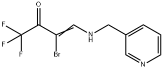 (3Z)-3-bromo-1,1,1-trifluoro-4-{[(pyridin-3-yl)methyl]amino}but-3-en-2-one|