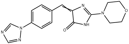 (4E)-2-(morpholin-4-yl)-4-{[4-(1H-1,2,4-triazol-1-yl)phenyl]methylidene}-4,5-dihydro-1H-imidazol-5-one|