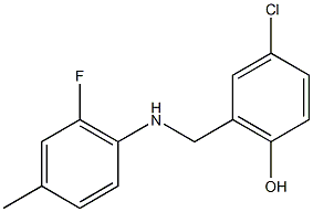 4-chloro-2-{[(2-fluoro-4-methylphenyl)amino]methyl}phenol Struktur