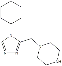 1-[(4-cyclohexyl-4H-1,2,4-triazol-3-yl)methyl]piperazine