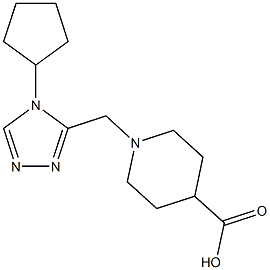 1-[(4-cyclopentyl-4H-1,2,4-triazol-3-yl)methyl]piperidine-4-carboxylic acid