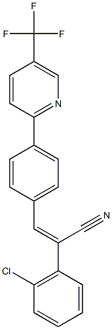 (2Z)-2-(2-chlorophenyl)-3-{4-[5-(trifluoromethyl)pyridin-2-yl]phenyl}prop-2-enenitrile|